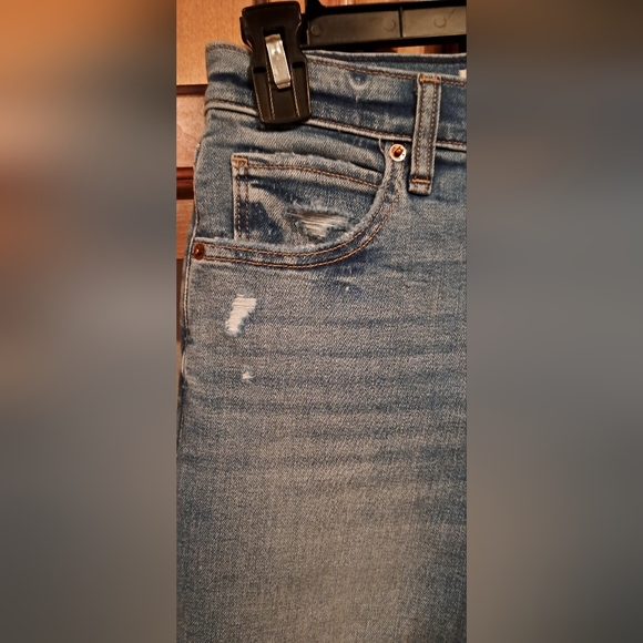 Ladies Abercrombie & Fitch High Rise Super Skinny Ankle Destressed Light Wash 26 - Picture 6 of 7